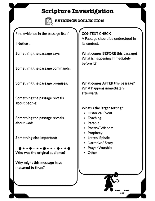 4 Scripture Investigation | A Framework for Studying any Bible Passage