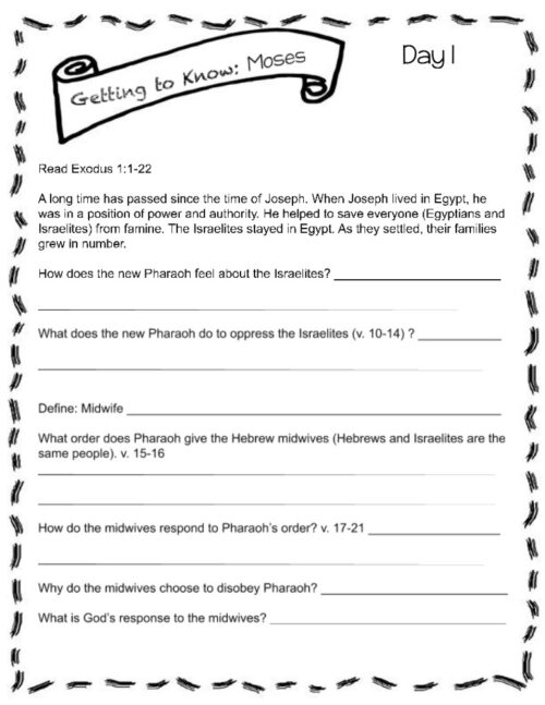 4 Bible Study for Preteens | Getting to Know Moses | No Prep