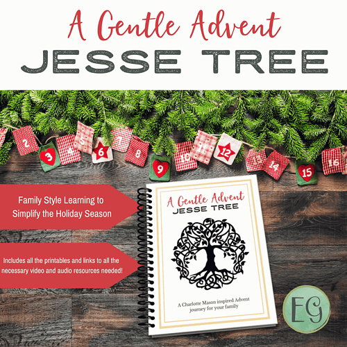 4 Homeschool Resource Co. promotes a Christmas-themed Jesse Tree advent calendar for family learning during the holiday season.
