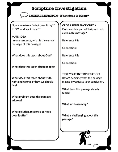 5 Scripture Investigation | A Framework for Studying any Bible Passage