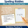 5 Decodable Spelling Riddles - Add Meaning to Spelling! Silent E Vowel Teams