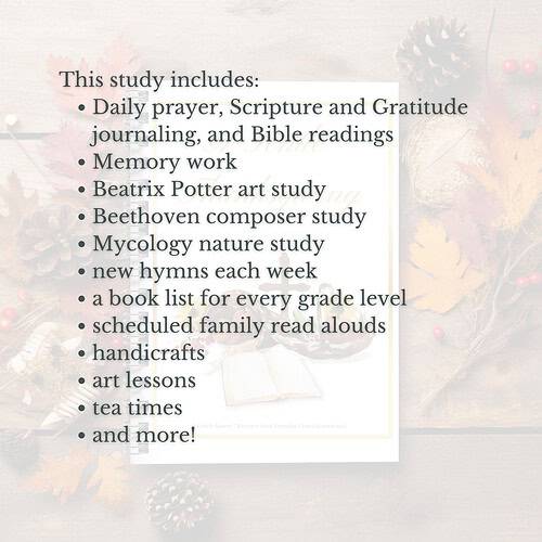 5 A Gentle Thanksgiving - Charlotte Mason Seasonal Curriculum