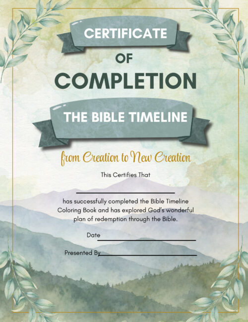 6 The Bible Timeline and Family Devotional Coloring Book | No Prep Printable