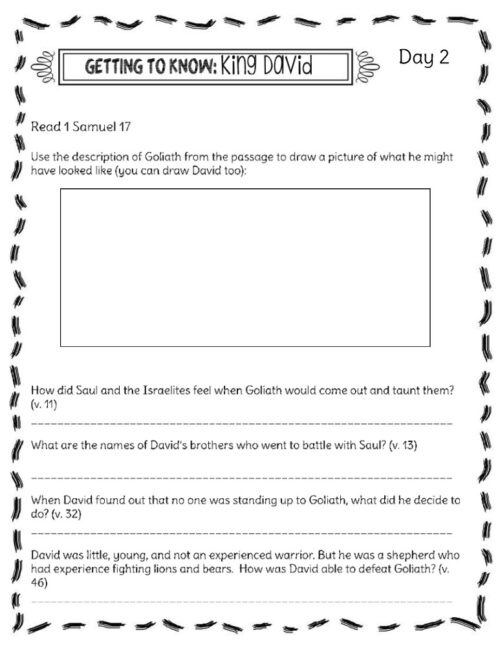 6 Bible Study for Preteens | Getting to Know King David| No Prep