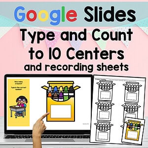 Counting Objects 0–10 Google Slides & Printable Centers