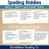 7 Decodable Spelling Riddles - Add Meaning to Spelling! Silent E Vowel Teams