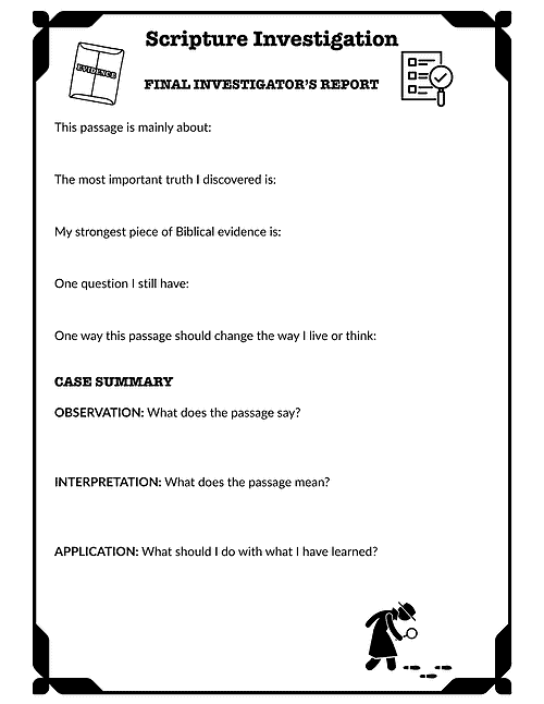7 Scripture Investigation | A Framework for Studying any Bible Passage