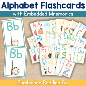 Alphabet Flashcards with Embedded Mnemonics - Science of Reading