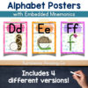AlphabetPostersCover1 Alphabet Posters with Embedded Mnemonics - BRIGHTS Version - Science of Reading
