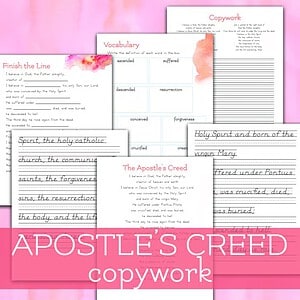 Apostles Creed Memory Work Pack