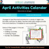 April Activities Calendar_Product_Description April Activities Calendar for homeschoolers featuring puzzles, worksheets, and themed activities for all ages.