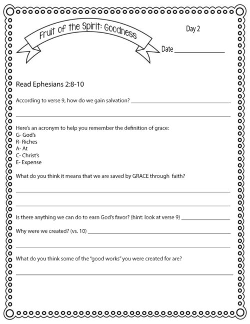 BibleStudyforPreTeensNoPrepFruitoftheSpiritGoodness-1.pdf Bible Study for PreTeens | No Prep | Fruit of the Spirit | Goodness