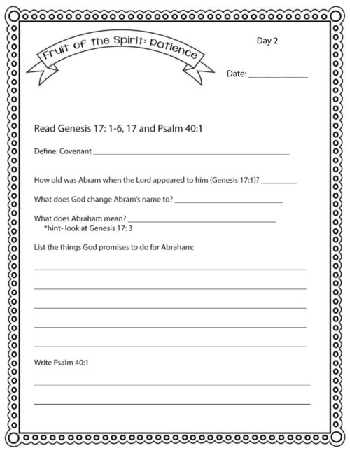 BibleStudyforPreTeensNoPrepFruitoftheSpiritPatience-1.pdf Bible Study for PreTeens | No Prep | Fruit of the Spirit | Patience