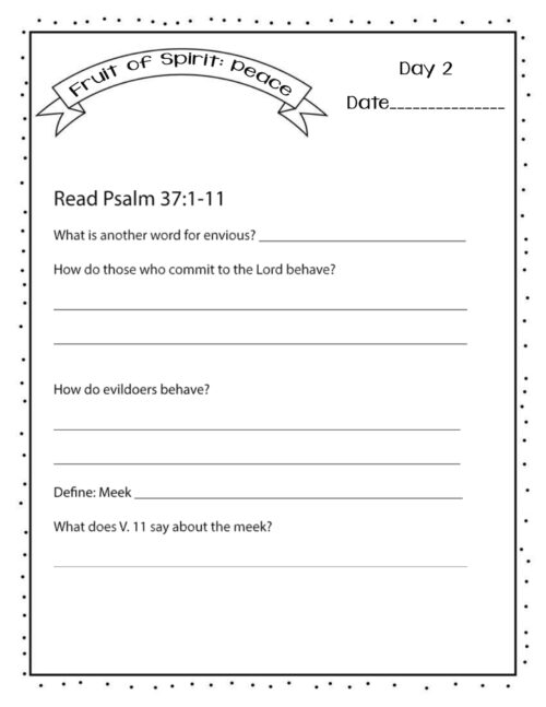 BibleStudyforPreTeensNoPrepFruitoftheSpiritPeace-1.pdf Bible Study for PreTeens | No Prep | Fruit of the Spirit | Peace