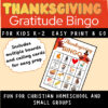 Bingo Cover 1 Thanksgiving Gratitude Bingo for Kids K-2 - easy print and go, includes multiple boards and calling cards for quick prep.