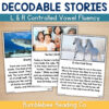 BossyR Short Stories Cover Educational story cards featuring animals and family activities for homeschool learning.