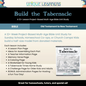 Build the Tabernacle | 12 Week Bible Curriculum with Bible Lessons