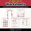 Christmas Worksheets for Kindergarten_Overview TITLE Christmas-themed downloadable worksheets for kids featuring games, counting, and letter activities from Homeschool Resource Co. to enhance early learning and holiday-themed literacy skills.
