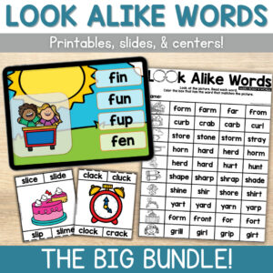 Look Alike Words - THE BUNDLE - Science of Reading Orthographic Mapping Phonics