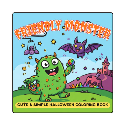 Friendly Monster Halloween Coloring Book