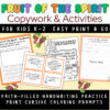 Fruit of the Spirit Cover 1a Colorful educational worksheet for kids featuring faith-based handwriting practice and coloring prompts about the Fruit of the Spirit.