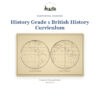 History Grade 1 British History Curriculum Educational cover image for Grade 1 British History Curriculum with world maps and vintage style design.