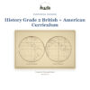 History Grade 2 British American Curriculum Educational map of Western and Eastern Hemispheres for Grade 2 history curriculum by Fostering Wonder.