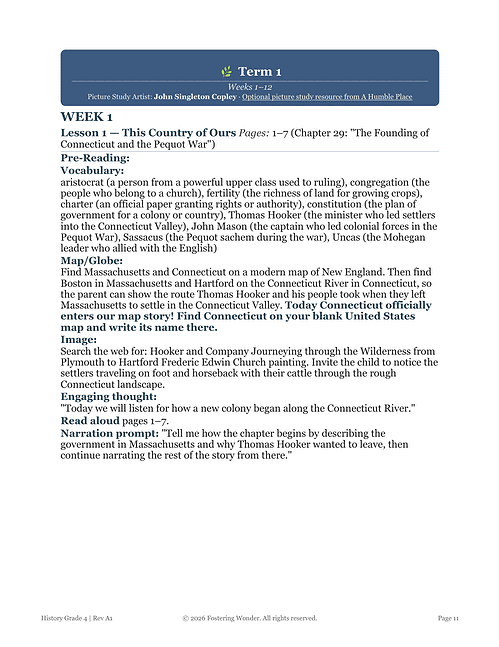 Homeschool Resource Co. Educational Image Educational image related to homeschooling resources, featuring a map of New England and historical content for homeschool learning.