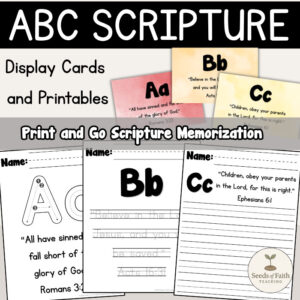 Alphabet Scripture Verse Memorization | Bible Copywork & Handwriting