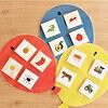 SATPIN Phonics Balloons Game Preview Educational sorting game with animal, food, and object cards on colorful paper cutouts.