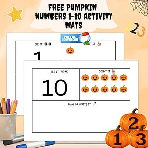 FREE Pumpkin Number Mats 1-10 | Counting & Numbers | Math Center