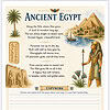 Ancient Egypt educational poster Ancient Egypt poster showing pyramids, Sphinx, palm tree, hieroglyphs, and a pharaoh with a staff, with a poem about Ancient Egypt.