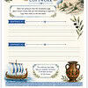 Ancient Greece Copywork Ancient Greece copywork page featuring Greek temple, ship, and olive branches for homeschool writing practice.