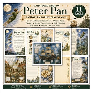 Peter Pan Mini Book Study | J.M. Barrie’s Original Novel | Homeschool Literature