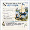 Swallows and Amazons Worksheet Swallows and Amazons worksheet cover featuring a sailboat scene and children by the shore, with a vintage illustration style.