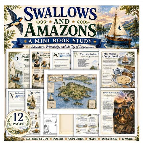 Swallows and Amazons Mini Book Study Swallows and Amazons: a mini book study for homeschoolers by Homeschool Resource Co.