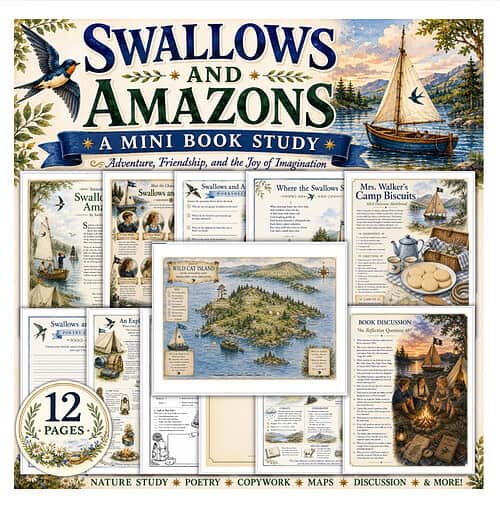 Swallows and Amazons Mini Book Study Swallows and Amazons: a mini book study for homeschoolers by Homeschool Resource Co.