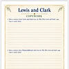 Lewis and Clark Copywork Worksheet Copywork worksheet featuring Lewis and Clark with decorative border and lines for student writing, aligned with Homeschool Resource Co.