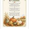 Screenshot Beautiful autumn-themed poster featuring pumpkins and gourds with a poem about fall harvest.