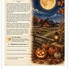 Screenshot Autumn harvest moon with pumpkins and a cozy barn under a starry night sky, perfect for homeschool nature study activities.
