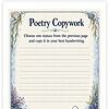 Screenshot Poetry copywork worksheet with ocean-themed border, seashells, starfish, and coral illustrations for homeschool writing practice.