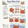 Screenshot Step-by-step instructions for creating a paper plate crab craft, including materials and visual guidance for kids and parents.