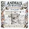 Screenshot Animals in Winter: A Nature Study & Activity Workbook cover featuring winter wildlife like deer, fox, birds, pine trees, and snow, showcasing 101 pages of activities and resources from Homeschool R.