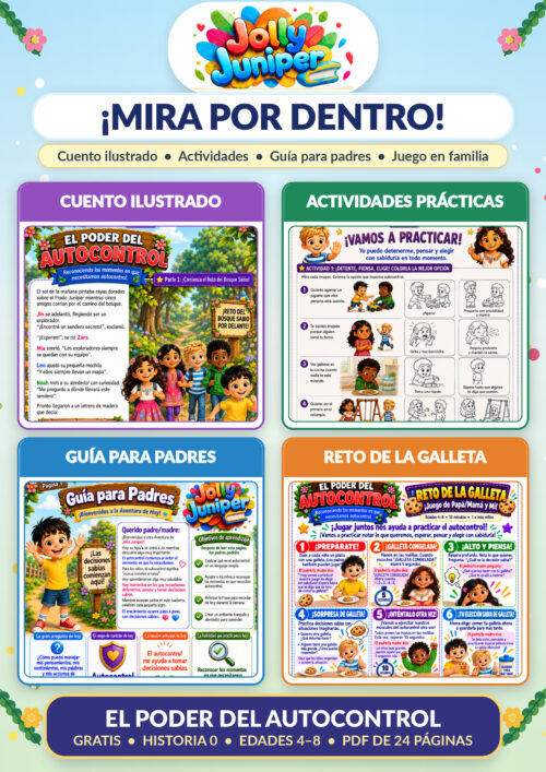 JollyJuniper_Autocontrol_Historia0_Paginas_Reales_2560px GRATIS: Actividades de autocontrol para niños de 4 a 8 años | PDF imprimible cristiano para educación en casa – El poder del autocontrol (Historia 0)