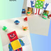Monster cubes collage Colorful cubic blocks with cartoon faces and clay monster figures arranged on a white panel, bright playful setup from Homeschool Resource Co. for kids learning through hands-on activities.
