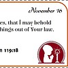Nov 16 ESV Bible Verse Calendar Cards November ESV