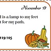 Nov 17 NIV Bible Verse Calendar Cards November NIV