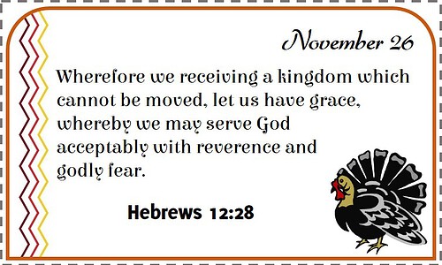 Nov 26 KJV Bible Verse Calendar Cards November KJV