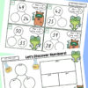 Number Lab collage Educational math worksheet for kids focusing on number recognition and addition, featuring colorful characters and engaging activities.