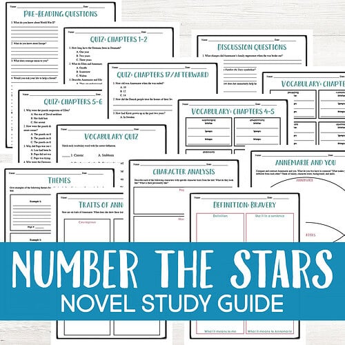 Number the Stars Novel Study Guide Number the Stars Book Guide